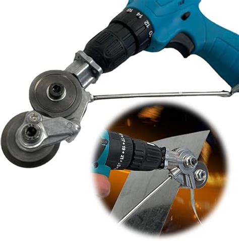 drill attachment to cut sheet metal|cordless drill sheet metal cutter.